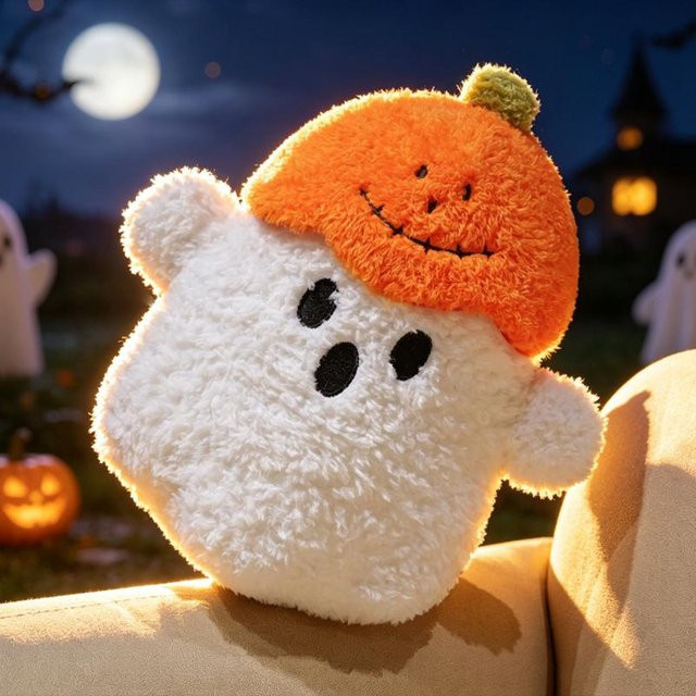Yiran Health & Beauty Kawaii Halloween Kürbis Geist Plüschtier, 20cm - Bild 1