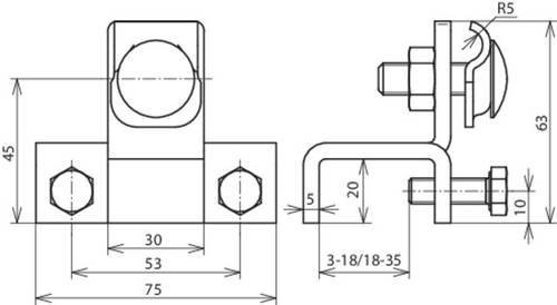DEHN 372140 AK 6.10KB S KBF18 35 STTZN Anschlussklemme - Bild 1