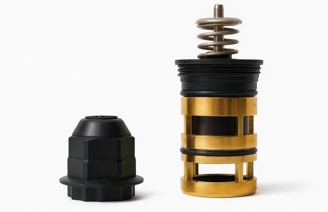 Solar+more Ventileinsatz VCZZ6000 von Honeywell aus Messing für 3-Wege-Ventile mit 19 mm (3/4 Zoll) und 25,4 mm (1 Zoll) - Bild 1