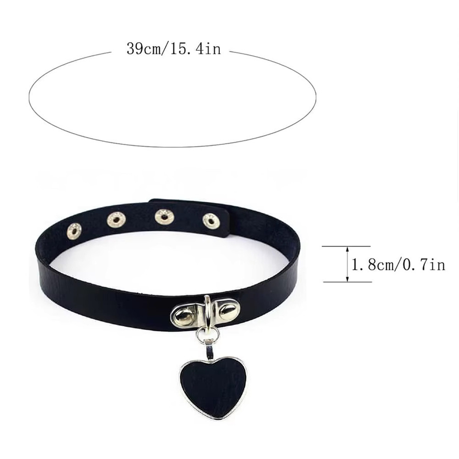 UNIRDB Choker Halskette, Leder, Schwarz, Damen - Bild 3