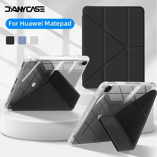 Huawei MatePad 11,5 und MatePad 11,5S Hülle mit Stifthalter und transparenter Rückseite in Lavender - Bild 1