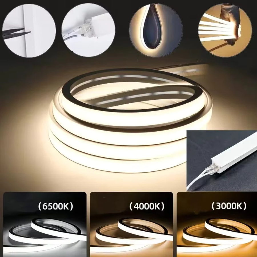YSRSAI 12 V Silikon-LED-Streifen als flexibles Kanal-Abdeckungsprofil und Lichtdiffusor für DIY-Raumdekoration - Bild 2