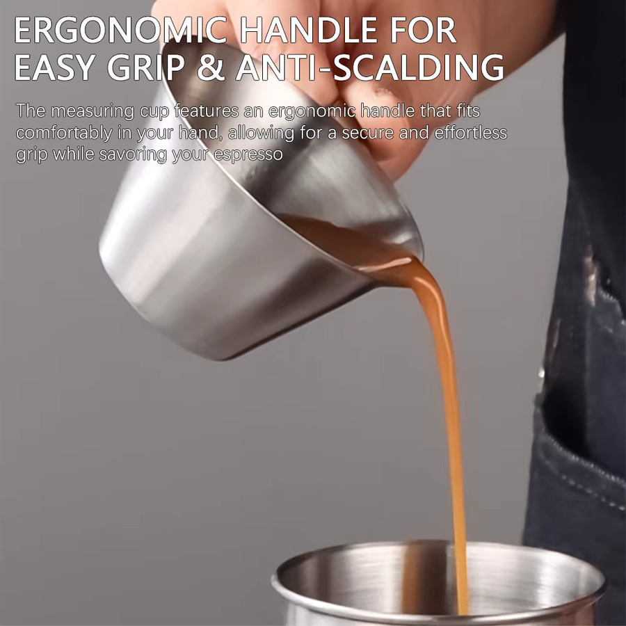 Dalinwell Espresso-Messbecher mit Waage aus Edelstahl in Silber - Bild 3