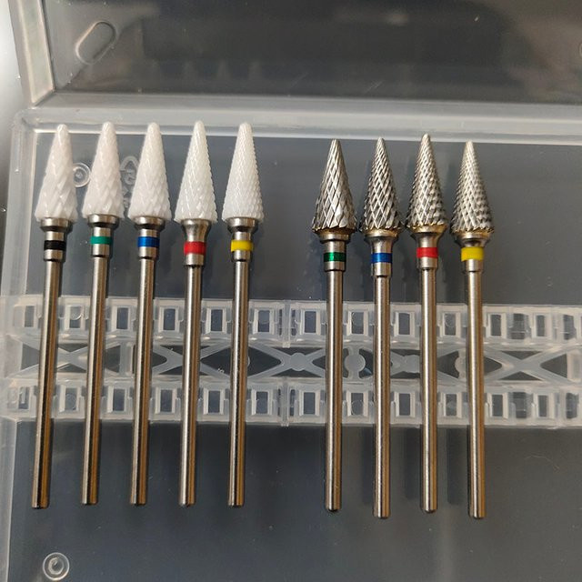 Easy Nail Nagelbohrer, kegelförmig, Wolframkarbid/Keramik, 2,35 mm Schaft - Bild 1