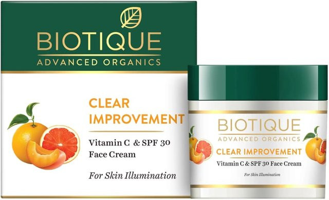 Biotique Vitamin C Gesichtscreme LSF 30, 50 ml, Mischhaut & empfindliche Haut - Bild 1