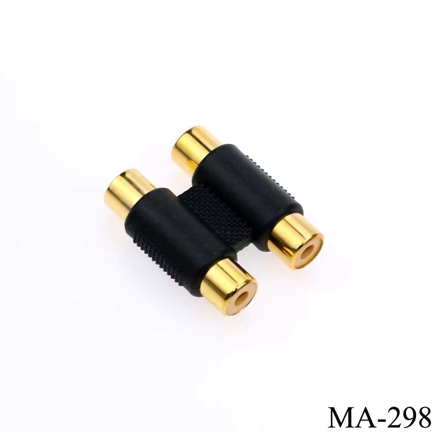JCD RCA Adapter-Stecker Vergoldeter AV-Koppler Konverter mit 2 RCA und 3 RCA Buchsen - Bild 3