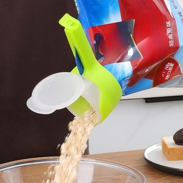 Versiegelungsclip für Lebensmittel in Blau zur feuchtigkeitsbeständigen Aufbewahrung von Snacks und Getreide - Bild 1