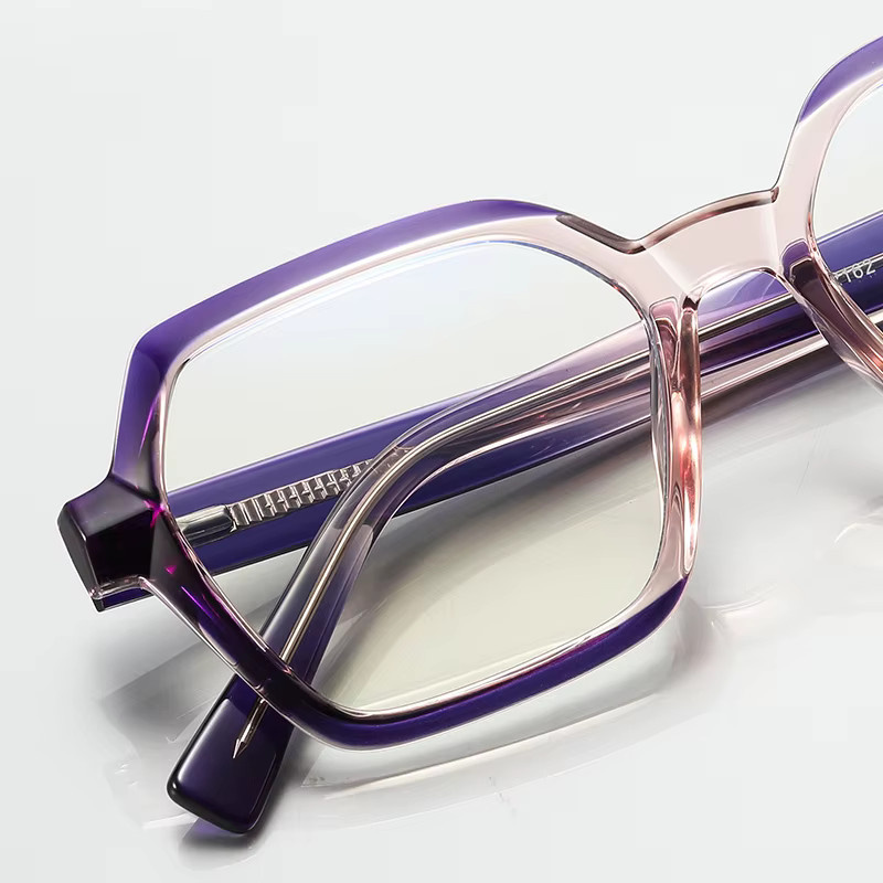 CLLOIO Lesebrille Polygonal, Vollrand, Kunststoff, Damen, Blaulichtfilter - Bild 2