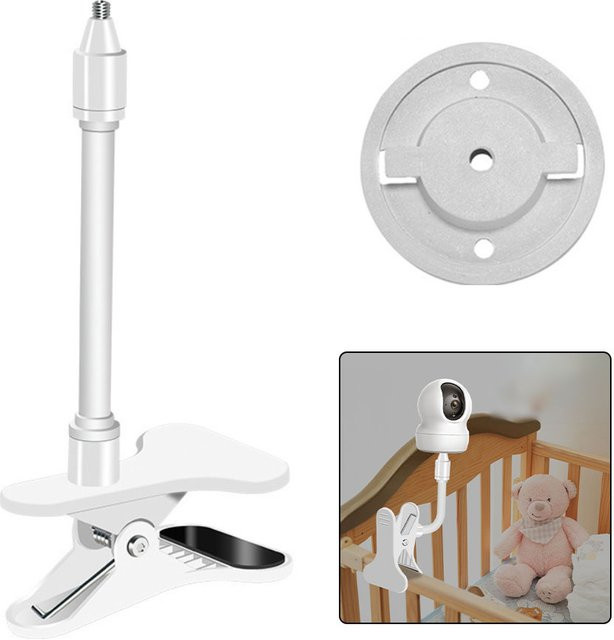 BAJEAL Flexible Kamera-Klemmhalterung in Weiß für TP-Link Tapo C200 C210 C220 C201 C202 C211 und Babyphone - Bild 1