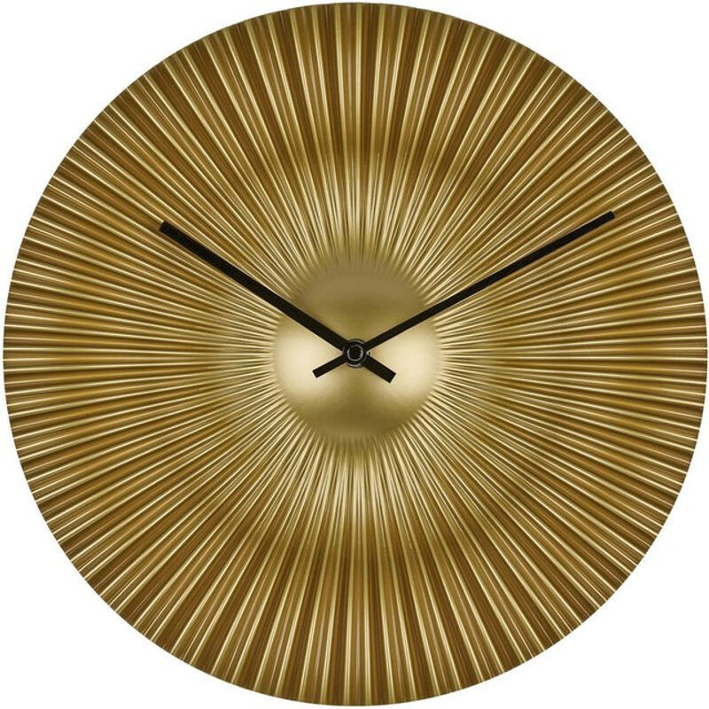 TFA Dostmann Quarz Wanduhr rund in Gold aus Metall, B/H/T: 33 x 33 x 5 cm - Bild 1