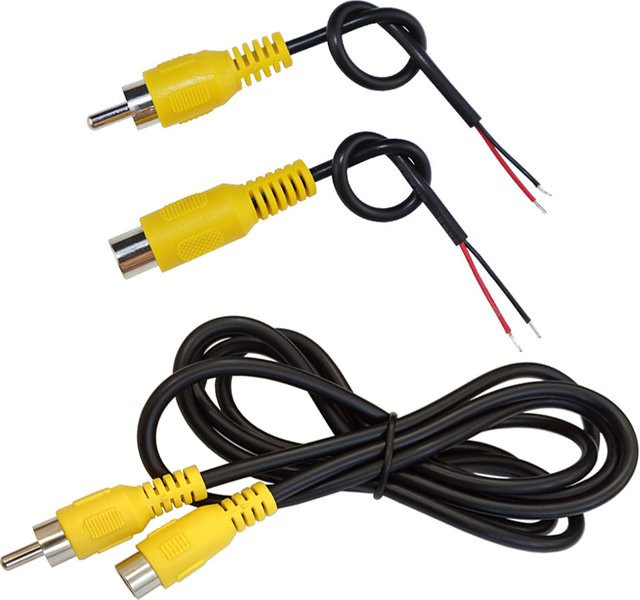 JCD RCA Stecker auf Buchse Audio-Video-Verlängerungskabel Adapter Gelb 2-polig für DIY Reparatur - Bild 1