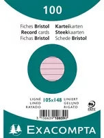 Exacompta Karteikarten DIN A6 liniert in Pink und Schwarz aus Papier mit PEFC-Zertifizierung - Bild 1