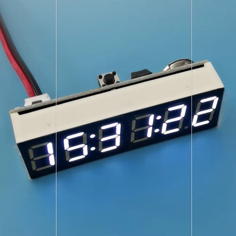 Digitale LED Elektronische 6-Bit Uhr mit Sekundenanzeige und Helligkeitsanpassung, Rot/Schwarz, DC 5V 12V - Bild 3