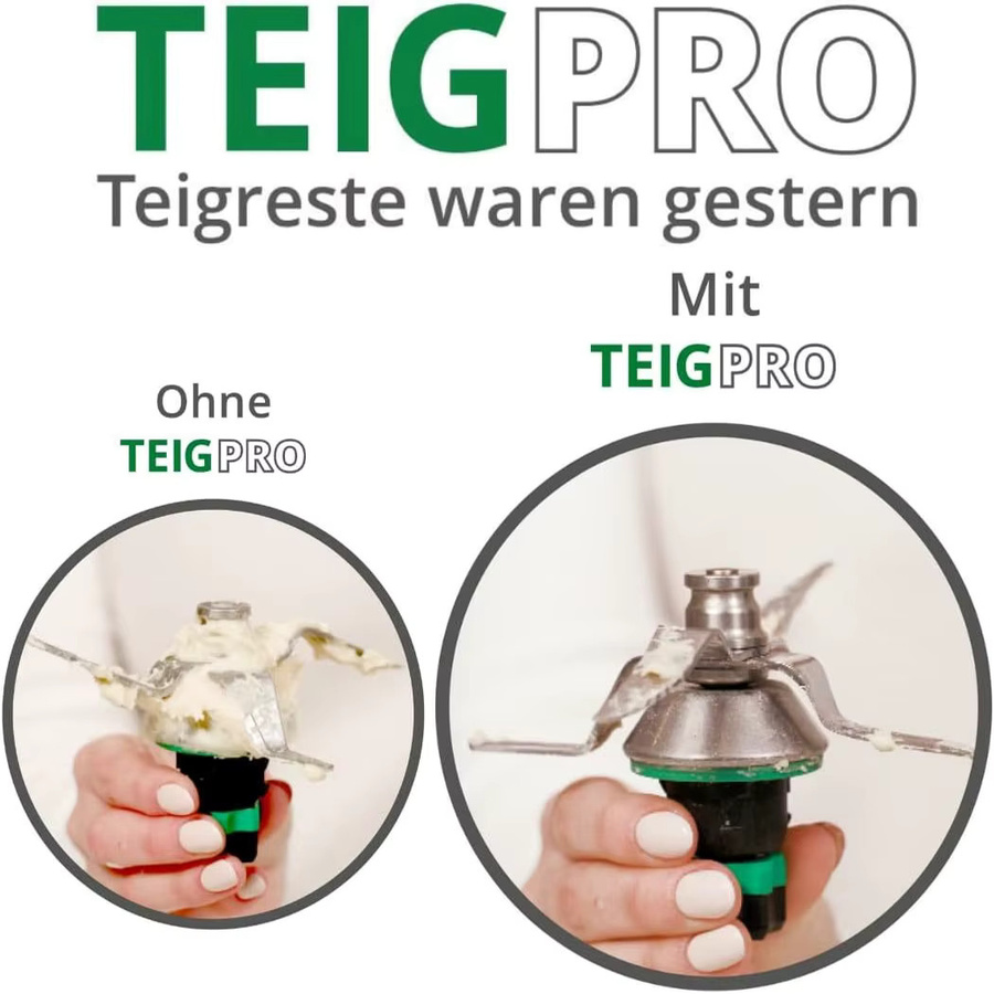 Vorwerk Schutzhülle für Thermomix TM5 TM6 TM31 zur Vermeidung von Teigresten in der Messeröffnung, Grau - Bild 4