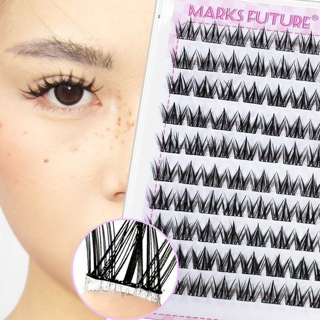 MARKS FUTURE Selbstklebende Falsche Wimpern, Puppy Eyes, Black, 100 Stück - Bild 1