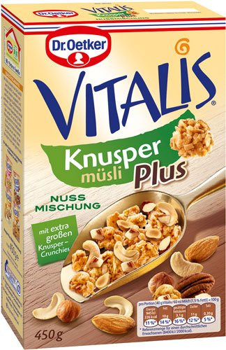 Dr. Oetker Vitalis Knusper Müsli Plus Nussmischung 450 g - Bild 1