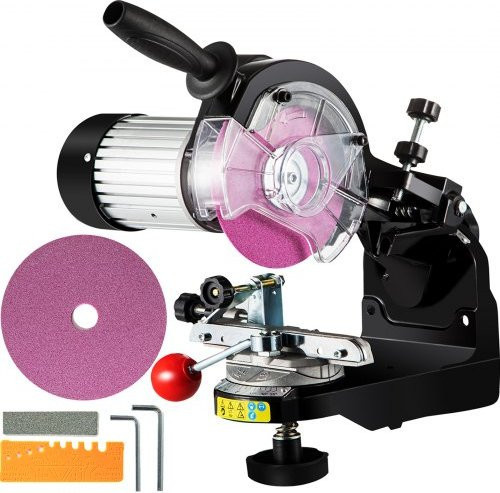 VEVOR Elektrischer Kettensägen-Schärfer mit 230W Induktionsmotor und 145mm Schleifscheibe in Schwarz - Bild 1