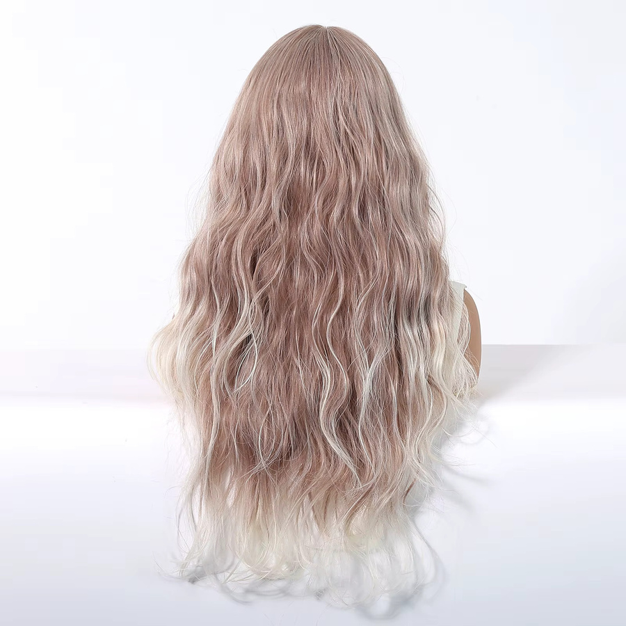 JONRENAU Perücke, lang lockig, braun bis blond, synthetisch, Damen - Bild 2