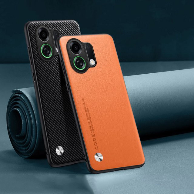 Stoßfeste Handyhülle aus PU-Leder und Silikon für Honor X7A X8C X9C X6B X9A X8A Pro in Blau und Orange - Bild 1