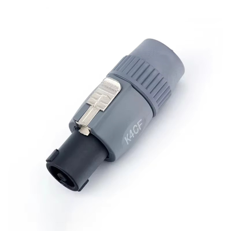Canon 4-Pin Speakon XLR Stecker mit Schloss in Grau für Mikrofon und Stereo-Systeme NL4FC - Bild 2