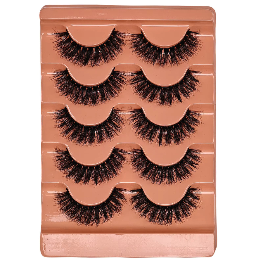 JIEFUXIN Künstliche Wimpern, 5 Paar, Black, Unisex - Bild 6