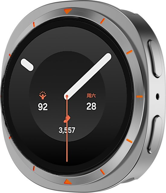 LCAPLE Uhrenarmband Edelstahl, Schutzhülle für Samsung Galaxy Watch 8 9, 44 mm 40 mm, Black white, Unisex - Bild 1