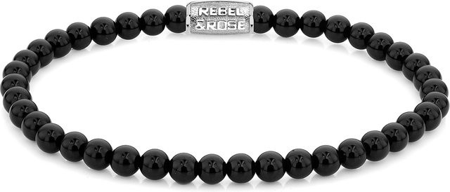 Rebel & Rose Armband, Edelstahl, Schwarz, Damen - Bild 1