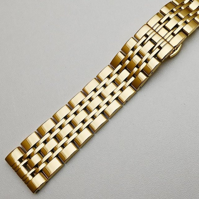 Lokey Uhrenarmband Edelstahl, poliertes Silber, Schwarzgold, 22 mm, Unisex - Bild 1