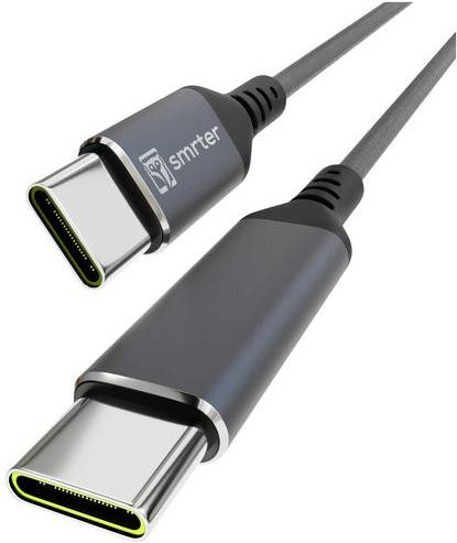 Smrter USB-C Kabel USB 2.0 mit OTG-Funktion, Länge: 2,00 m, Anthrazit, Stoff-Ummantelung - Bild 1