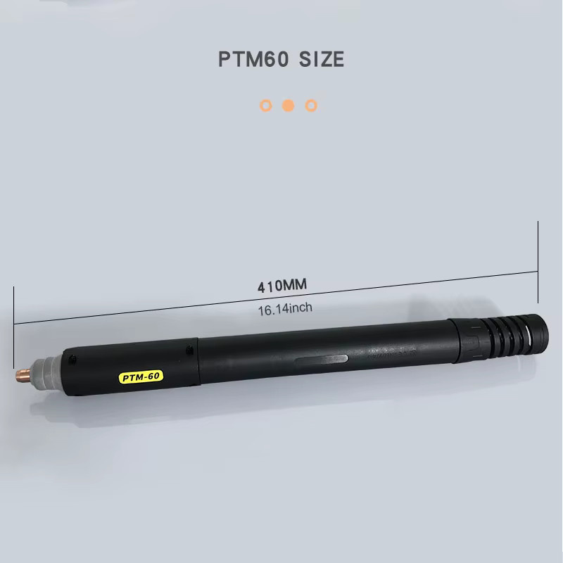 PTM-60 Plasmaschneidpistole Iptm60 Luftgekühlter Gasbrenner mit geradem Kopf für CNC-Maschinen, 60 A, Schwarz - Bild 2
