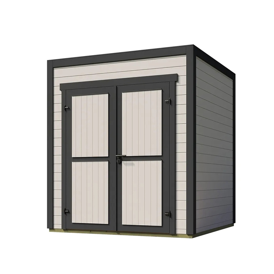 Weka Gartenhaus Batu 1 Flachdach aus nordischer Fichte in Light Grey, B/T: 200 x 200 cm - Bild 2