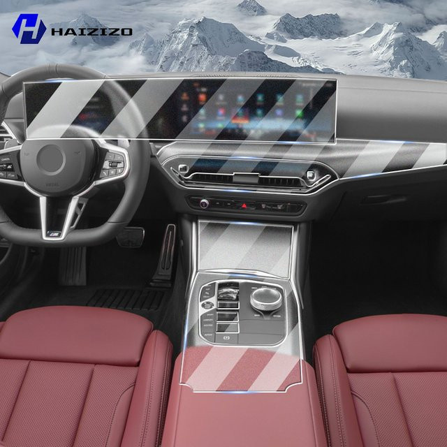 HAIZIZO Mittelkonsolen-Schutzaufkleber für BMW Serie 4 G22 G23 G26 (2024–2025), TPU-Schutz für LCD-Display, matt - Bild 1