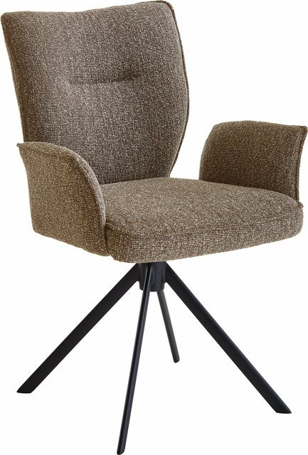 Polsterstuhl STUDIO-LINE von NIEHOFF SITZMÖBEL in Taupe mit Armlehnen und Stoffbezug, B/T/H: 59,0 x 61,0 x 88,0 cm - Bild 1