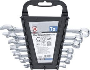 BGS Do it yourself Maul-Ringschlüssel-Satz 7-teilig in Silber SW 6 - 17 mm - Bild 1