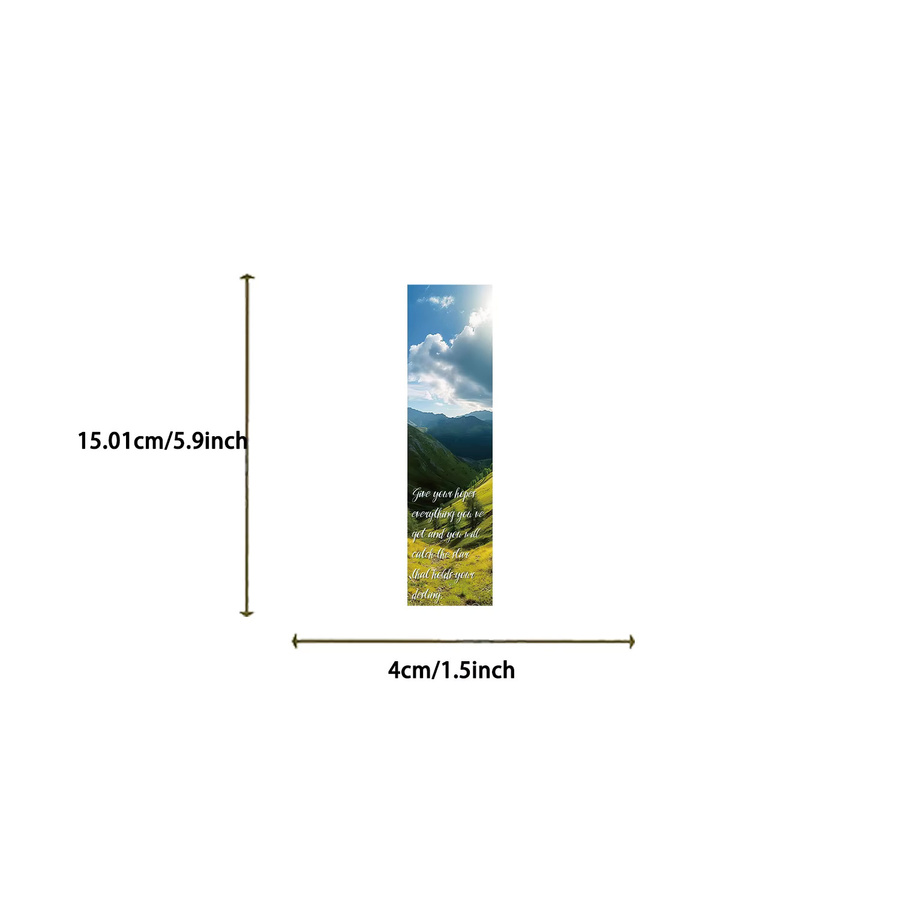 30 Stück Motivierende Lesezeichen mit inspirierenden Zitaten und Landschaftsmotiven in Mehrfarbig, Papier - Bild 2