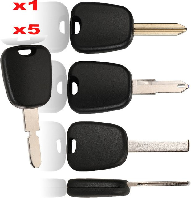 Jingyuqin Fernbedienung Auto Schlüssel Hülle in Schwarz für Citroen C1 C2 C3 C4 Xsara Picasso und Peugeot 307 107 207 407 - Bild 1