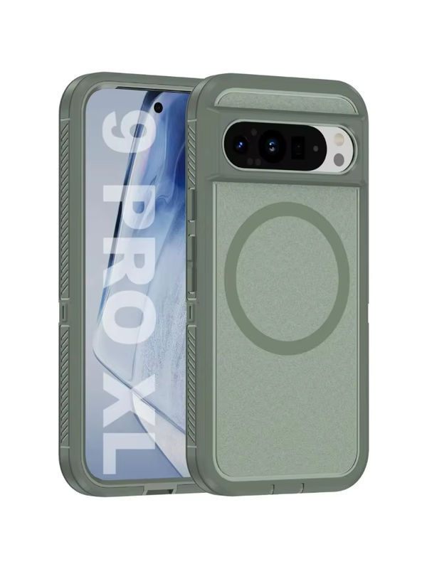 Robuste Militär-Schutzhülle für Google Pixel 10, 9, 8, 7 Pro XL und A-Modelle mit Magnetfunktion für kabelloses Laden in Schwarz und Blau - Bild 5