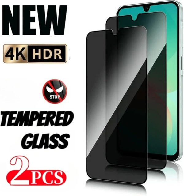2 Stück Sichtschutzfolie Panzerglas für Samsung Galaxy A13 A16 A06 A26 A36 A56 A05 A55 A25 A35 A15 - Bild 1