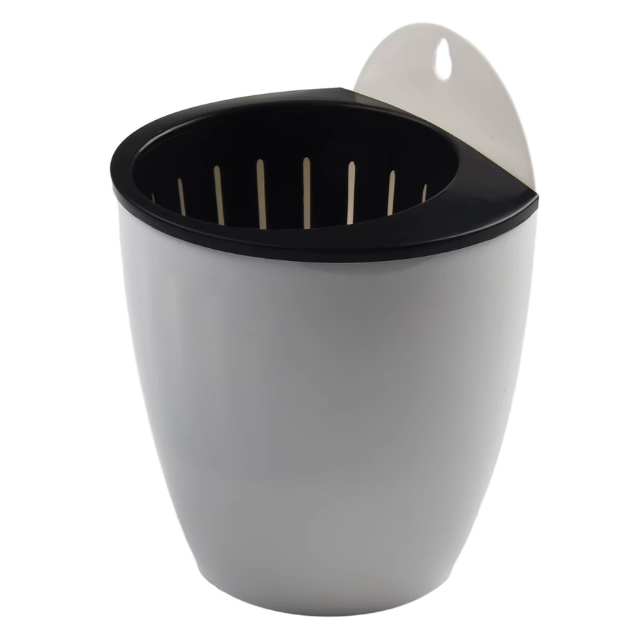 Selbstbewässernder Blumentopf aus Kunststoff zur Wandmontage in Grün und Weiß - Bild 3