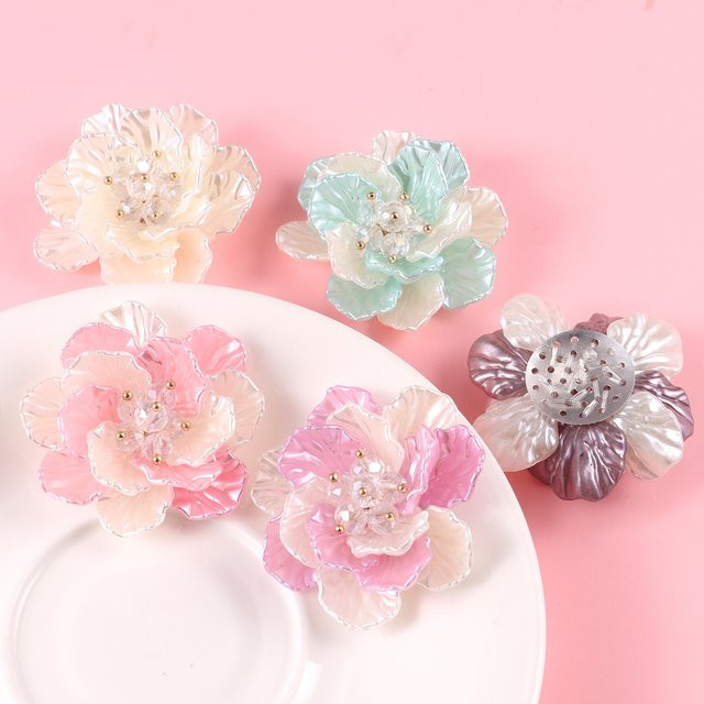 OEMOO Brosche Perlen Kamelien Blumen, ABS - Bild 1