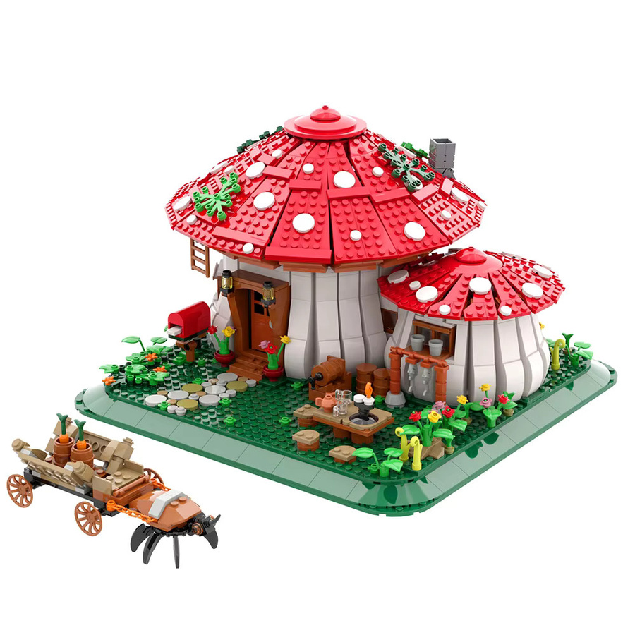 Doubuilt Verzaubertes Waldmärchen-Pilzhaus, Mikro-Mini-Bausteine - Bild 2