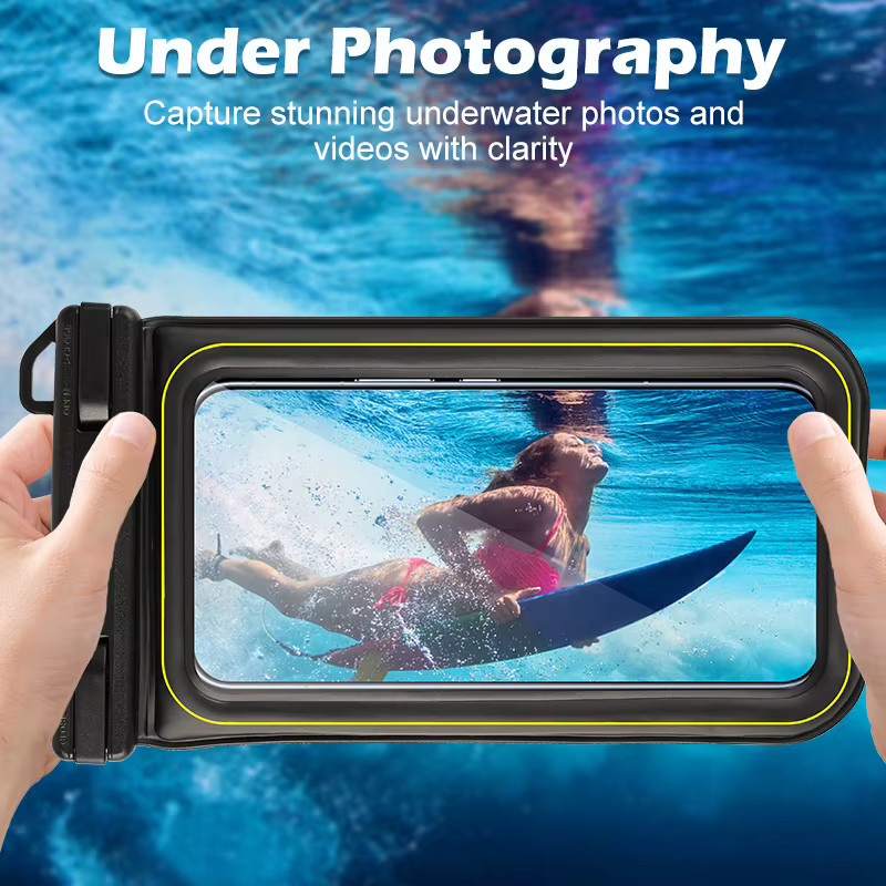 Haissky Schwimmende wasserdichte Handyhülle in Weiß für iPhone und Samsung beim Schwimmen und am Strand - Bild 6