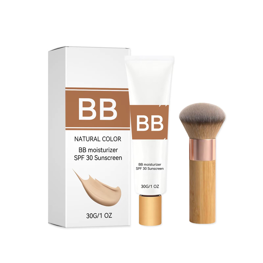 eelhoe BB Cream, Getönte Feuchtigkeitscreme mit Hyaluronsäure, LSF 30, Natural Color, Glänzend - Bild 3