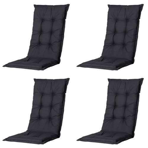 Madison Auflagen Set Basic 4er-Set schwarz, UV-beständig und atmungsaktiv - Bild 3