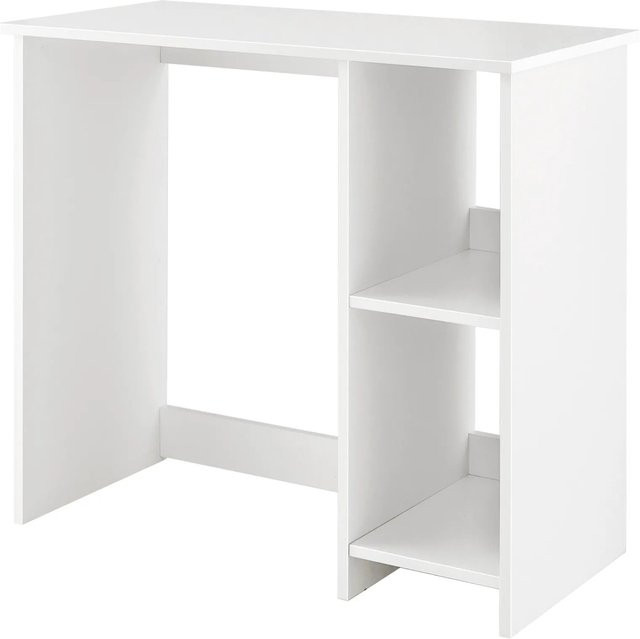 Costway Computer Schreibtisch in Weiß, moderner PC-Tisch für Home Office, B/T/H: 80 x 40 x 74 cm - Bild 1