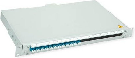TELEGÄRTNER BASIS V LWL-Panel mit Kupplungen und Pigtails, 12x LC Duplex, blau, OS2 PC - Bild 1