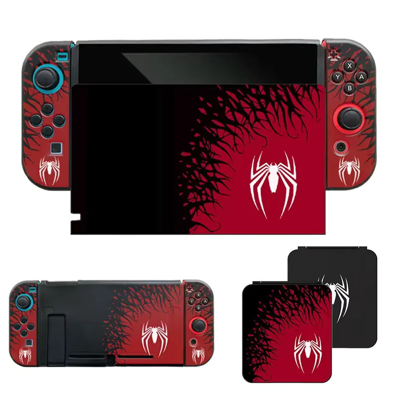 Silikonhülle im Spider-Theme für deine Nintendo Switch OLED und Joy-Con Controller als Schutzhülle und Dock-Zubehör - Bild 4