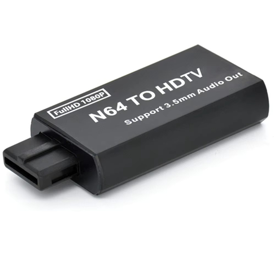 Kebidumei N64 zu HDMI Konverter Adapter in Schwarz für N64, SNES, NGC und SFC mit 3,5mm Audio Ausgang für Retro-Spiele - Bild 2