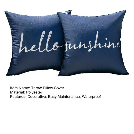 2 Stück NOHS Cushions Outdoor-Kissenbezüge aus Polyester, quadratisch, wasserabweisend und fleckabweisend, Farbe: See-Blau, B/B: 45 x 45 cm - Bild 5