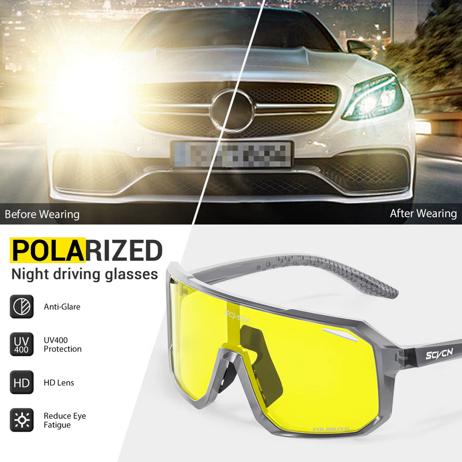 SCVCN Sonnenbrille, polarisiert, Vollrand, Kunststoff, Herren - Bild 4